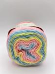 35% Cotton 55% Acrylic 10% Wool Soft Multicolor Cake Yarn 1/2.3NM