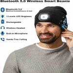 Wireless Earphones Bluetooth Headphones Hat With Lights Christmas Gifts