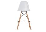 Non Toxic 0.14CBM Modern Plastic Chairs with Wooden Legs