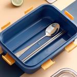 Metal Bento Lunch Box 4 Compartment 304 Stainless Steel Sealed Insulation 1130ml