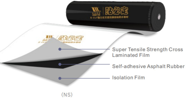 Bondsure® S-CLF Self Adhesive Waterproofing Membrane NS ND Type Super Tensile Strength