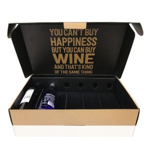 China 6 Pack Corrugated Matte Coating Wine Bottle Gift Box factory