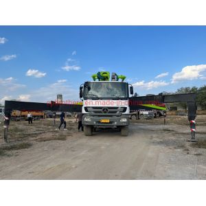 China Green Refurbished Zoomlion Concrete Mixer Machine 56 Meter Used Concrete Pump Truck on sale