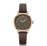 Simple Elegant Leather Strap Watches Womens With Japan Quartz Movement