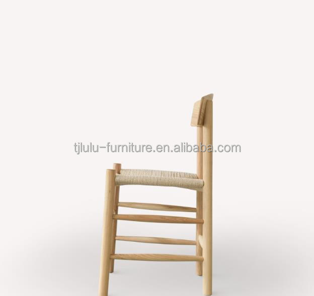 High End Solid Wood Japanese Rope Woven Curved Backrest Outdoor Leisure Chair NO Folded Solution Selection Type Version