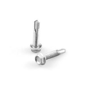 China Din7504k Indented Head Self Drilling Screw With Hex Flange Head Ruspert Coating For Window factory