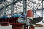 Axial Micro Kaplan Turbine 300kw 4.21m3/S 9m Water Head Brushless