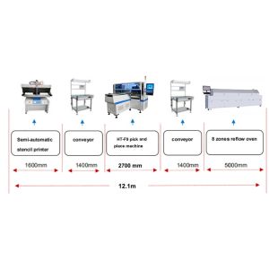 Max 1.2m PCB Mounting Machine Linear LED Pick And Place Machine