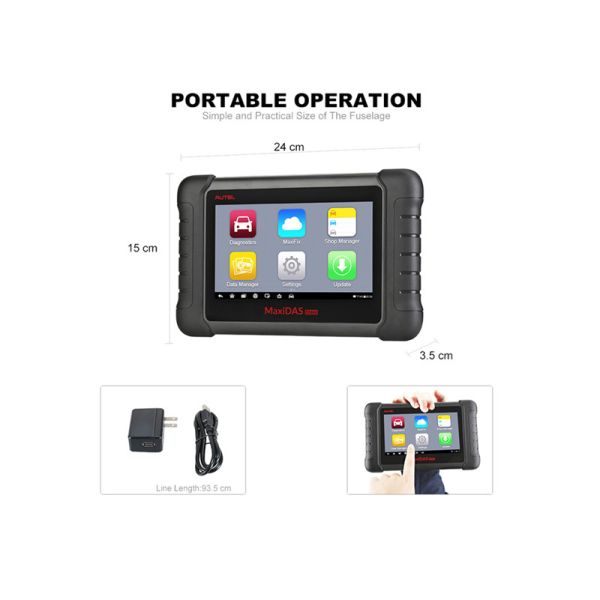 Autel Maxidas DS808 OBD2 Diagnostic Tool Upgrad of DS708 with Full set OBDI Adapters automotive Scanner Same Function as