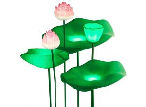 China LED Simulation Lotus Lamp Landscape Park Lake Pond Scenic Spot Water Lighting Lamp factory
