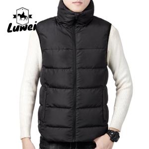 China Casual Winter Warm Stand Collar Utility Fitted Cotton Utility Zip Up Cargo Weighted Heating Quilted Men's Vests factory