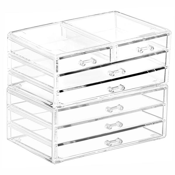 Clear Containers For Organizing 7 Drawers Stackable Dresser Bathroom Organizers