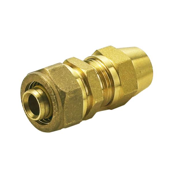 Tubomart OEM Gas Brass Screw Fitting Plumbing Brass Materials Gas Compression