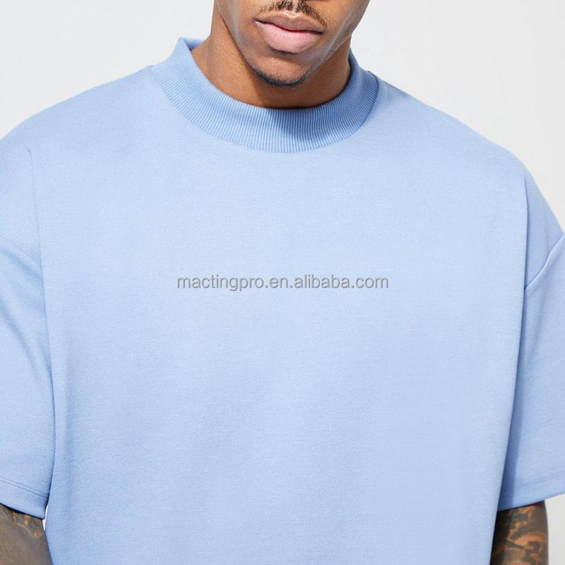Heavyweight T Shirt Blanks Wholesale Jersey Fabric Oversize Drop Shoulder Tshirt 300 Gsm Blank Plain Tee