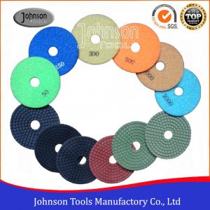 China Flexible 4 Inch Diamond Polishing Pads 100mm For Engineered Stone Surfaces on sale