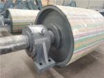 Ceramic Lagging Conveyor Bend Pulley 200mm Length With Self Aligning Bearing