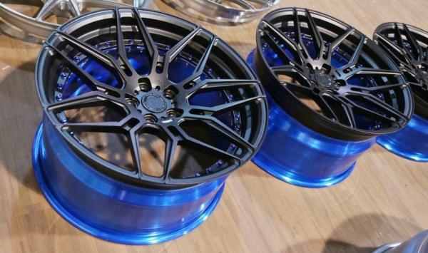Blue Brush 2pc 3Pc forged wheel 18 inch Alloy Cars 19 step lip 5X108 5x112 Car