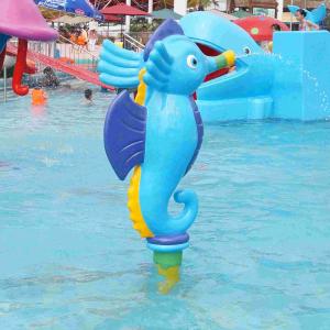 China Kids Spray Park Equipment Fiberglass Water Games Spray Cartoon Hippocampus for Water Park factory