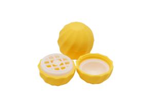 China Small MOQ Yellow Cosmetic Lip Balm Tube 7g Plastic Ball Shape Lip Balm Tube factory