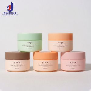 Face Cream Jar Empty Cosmetic Plastic Packaging 50ml Custom PP Empty Lid Face