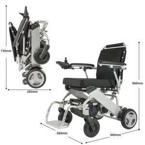 China 6km/H Disabled Electric Wheelchair Aluminum Frame 100kg Load factory