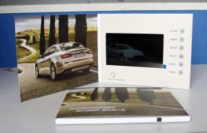 Rechargeable Battery LCD Gift Card Customized Printed , size A4 brochure with video screen