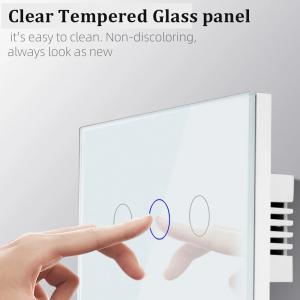 China US Standard 118*74*35mm 10A 50Hz 60Hz IP20 Touch Switches For Home Lighting Glass Panel Sensor Buttons factory