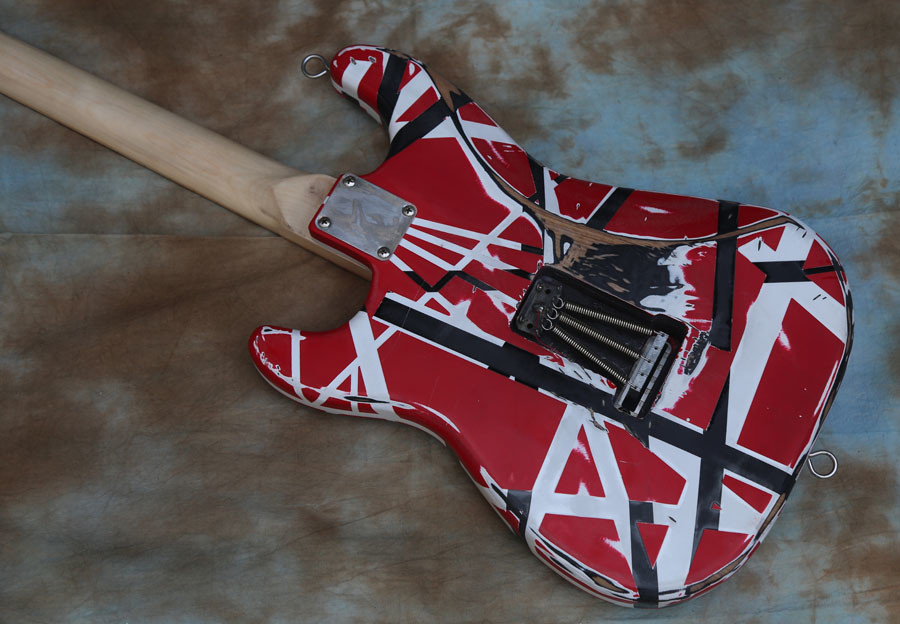 Custom Eddie Van Halen TRIBUTE Electric Guitar Frankenstein Frankenstrat Style Relic Type