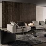 3.9x2.2m Exclusive Leather Sofas Low Arm 600mm Contemporary Living Room