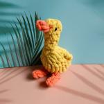 Little Duck Cotton Rop Dog Toy Cute Bite Resistant For Molars Boring Knitting