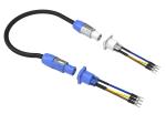 3 Conductor Circular Electrical Connector 250V 20A Power Connector Female