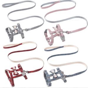 China Soft Nylon Escape Proof Adjustable Cat Hiking Harness For Kittens Small Animals factory