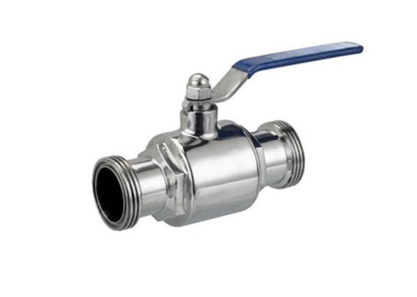 Handle / Pneumatic Stainless Steel Sanitary Valves Two Piece Ball Valve Threaded