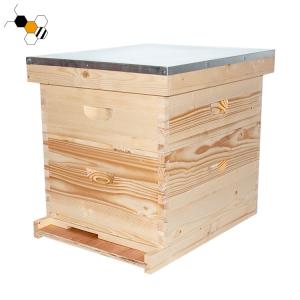 China OEM Fir Wooden Langstroth Wax Coated Bee Hives For Bee Farm factory