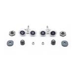 Gray Color Sliding Glass Shower Door Hardware Double Swinging Rollers CE