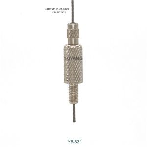 China M5 Diamond Knurled Side Exit Cable Gripper Nickel Plated Bottom Exit Grippers 9mm Diameter Safety factory