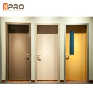 China Fire Resistance MDF Interior Doors Flat Insert Shape For Kindergarten Room factory