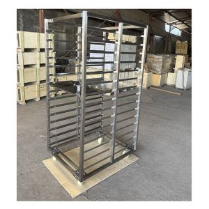 China 300kg-500kg Bakery Racking Trolley With Trays Polishing Surface on sale