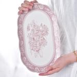 Plant Pattern Type Ceramic Dinnerware Set Dishes Luxury Vietnam Nordic Floral