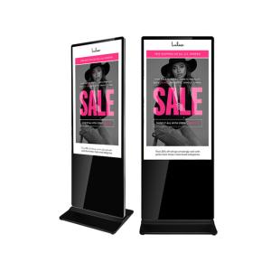 China 55 65 75inch Interactive Android System Vertical Floor Stand Indoor Hotel Digital Signage factory
