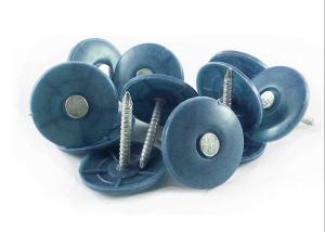China GB Standard Round Cap Blue 3 Inch Plastic Cap Nails factory