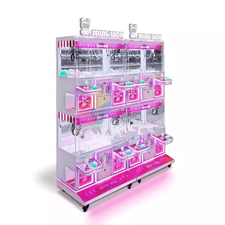 4 Players Mini Claw Machine with Plug Type EU/US/UK/AU Plug Metal Acrylic Plastic Toy