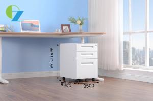 China Economical Steel Office Furniture 3 Drawer Mobile Cabinet Filing Storage Pedestal factory