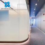 Customized 16.76mm Milk White Gradient Laminated Glass Partitions