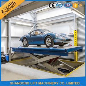 Safety Stationary Hydraulic Scissor Car Lift for Home Garage Car Parking 3.3M