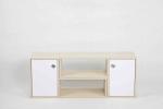 White Oak L Shape Modern Wood Furniture Cabinet Set With Drawer And 2 Shelves