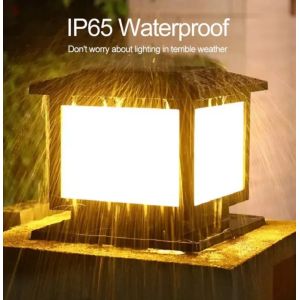 Intelligent Solar Pillar Light 138LM 800LM Solar Gate Pillar Lights Square