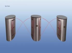 China DC 24V Flap Barrier Gate Security Entrance Control Pedestrian Crowd Identification factory