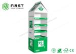 Supermarket Paper Cardboard Floor Display Stand Waterproof Glossy / Matt