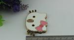 Beatiful hello kitty patter decorative light gold metal purse turn lock